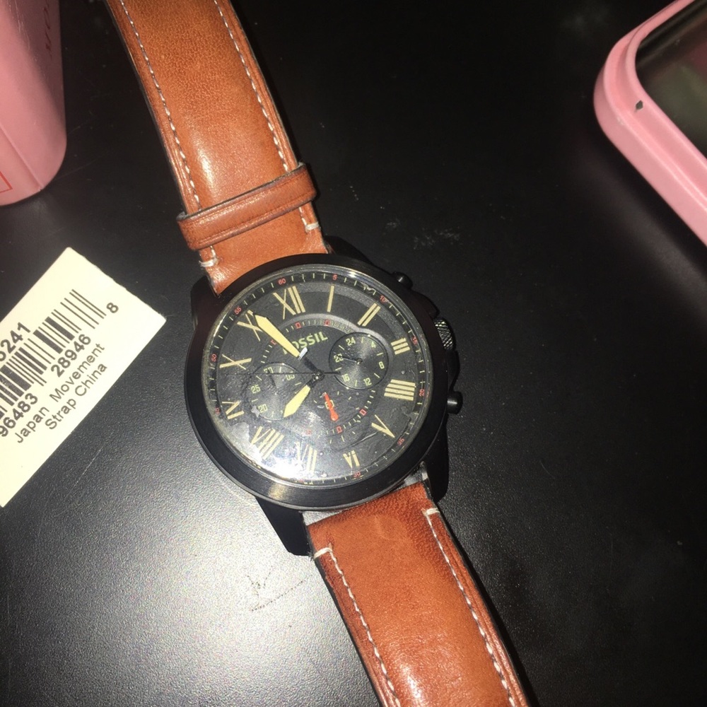 Fossil chronograph-Leather band